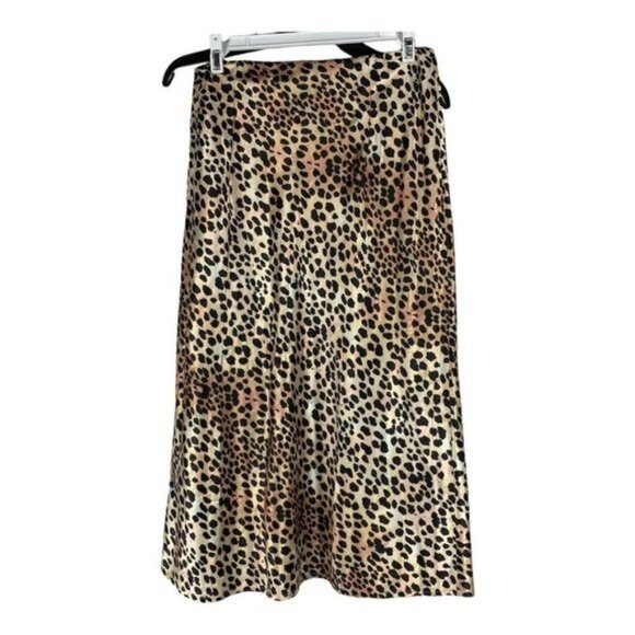 Princess Polly Leopard Print Midi Skirt US 6 Polyester Womens Wear - Picture 7 of 7